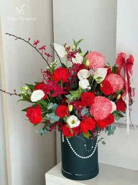 Glory Red – lẵng hoa chúc mừng