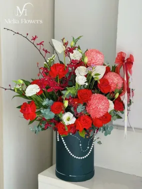 Glory Red – lẵng hoa chúc mừng